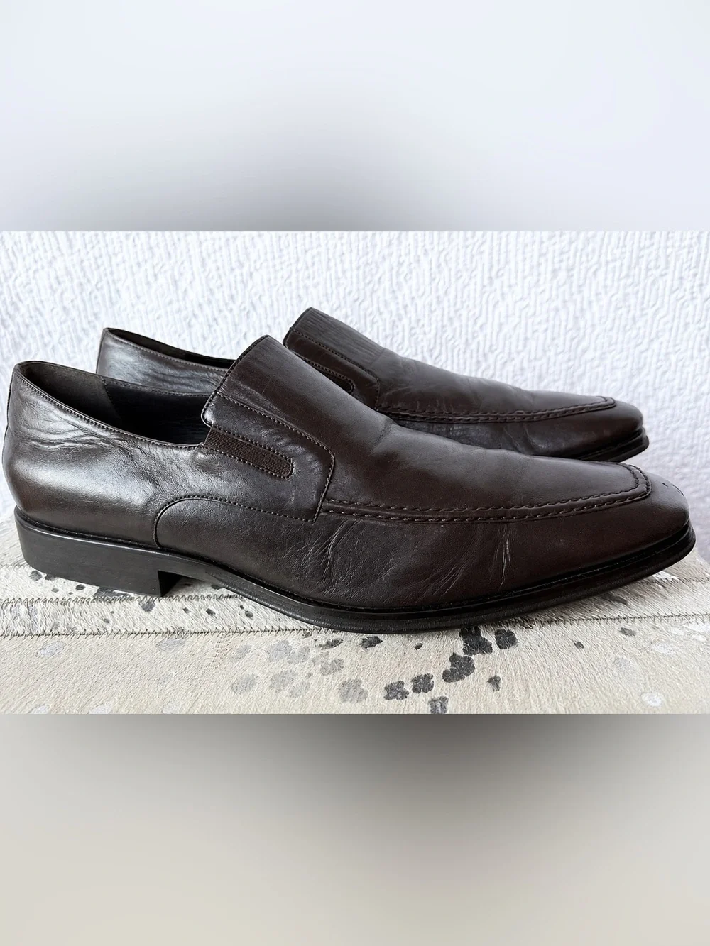 Bruno Magli Dark Brown Leather Loafers – Men’s 14 | Made in Italy